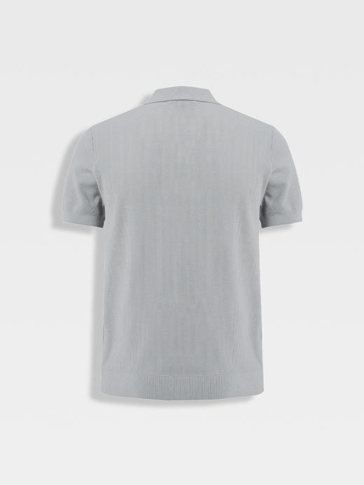 callisto仪式系列薄雾灰海岛棉燕子领T恤 商品图1