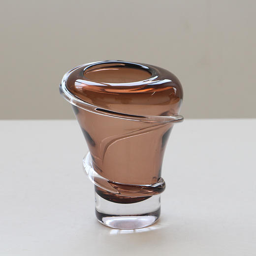 创意简约轻奢风厚重手工琉璃飞碟花瓶软装酒店样板间玄关摆件高档 商品图3