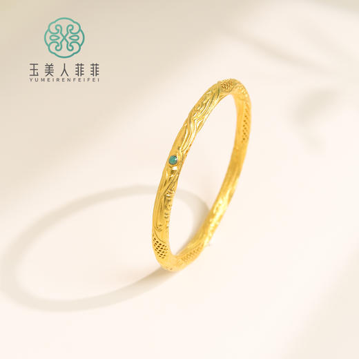 足银手镯 玉美人菲菲~足银镂空乾坤圈闭口镯-试戴请勿变形 商品图0