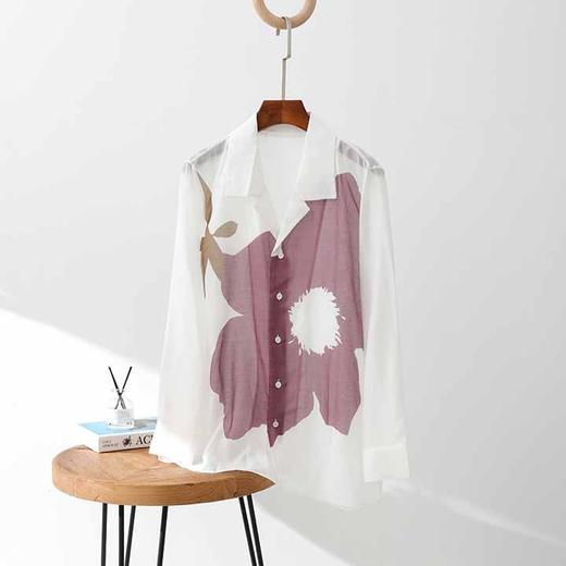 顺丰包邮洛诗琳02804春夏新款艺术感定位印花童趣感衬衫3261 商品图4