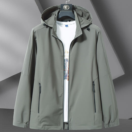 【DWN】大依优型春秋新款户外可拆卸帽外套男士加肥加大码宽松休闲夹克 商品图2