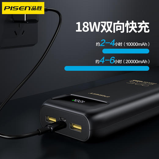 品胜 22.5W数显快充电宝A1 10000毫安/20000毫安 支持PD20W快充 商品图2