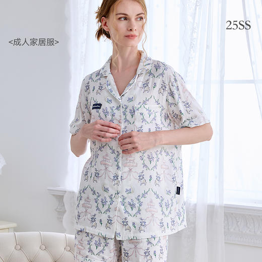 Domiamia哆咪呀家居服夏季薄款24竹棉纱布孕期睡衣长短袖四季可穿 商品图4