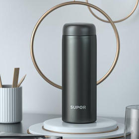 【臻选家电】暖意系列保温杯380ml.典雅黑/玫瑰金KC38FP10