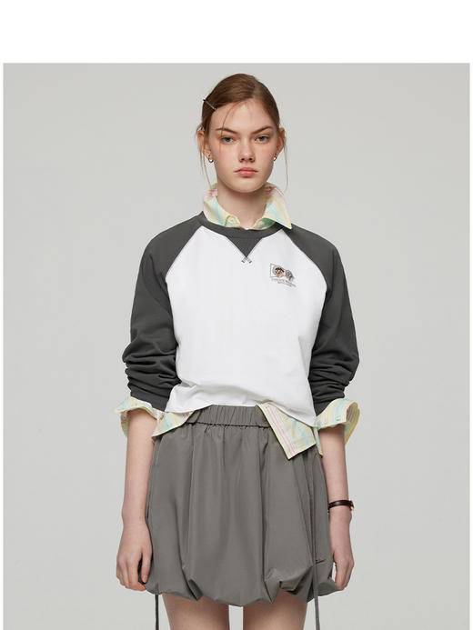 TeenieWeenie小熊卡通撞色T恤女夏季女t恤TTLA252302T 商品图3