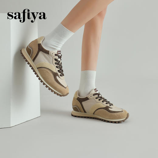 预售10天|Safiya/索菲娅2025复古百搭拼色透气轻便休闲运动阿甘鞋SFD1112073 商品图6