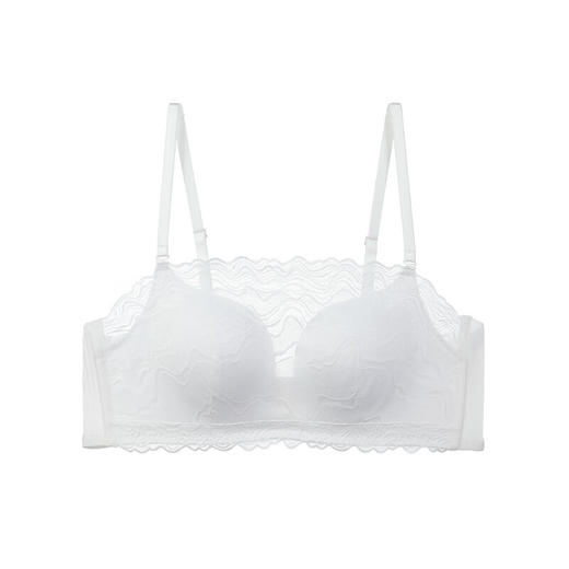 【3F】安莉芳【舒挺杯】新品蕾丝花边抹胸式文胸女小胸聚拢内衣EB00833 商品图6