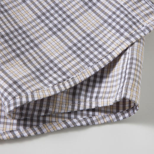 【莱赛尔棉】罗蒙春秋款男士格纹长袖衬衫舒适简约百搭休闲通勤职业男翻领衬衣 商品图5