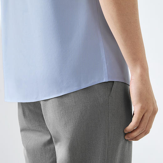 【DP免烫】柒牌条纹短袖衬衫男2025夏季新品商务简约翻领休闲衬衣128A71430 商品图2