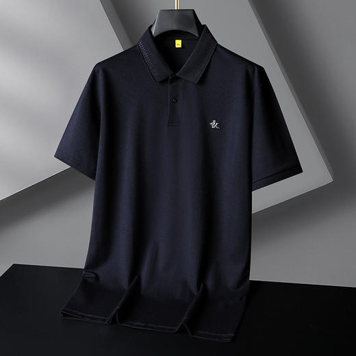 【莫代尔+桑蚕丝+亚麻】【DG】大依优型大码短袖polo衫男半袖加大码上衣高端莫代尔肥佬翻领夏季薄款 商品图3