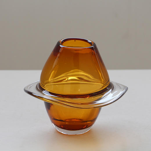 创意简约轻奢风厚重手工琉璃飞碟花瓶软装酒店样板间玄关摆件高档 商品图2