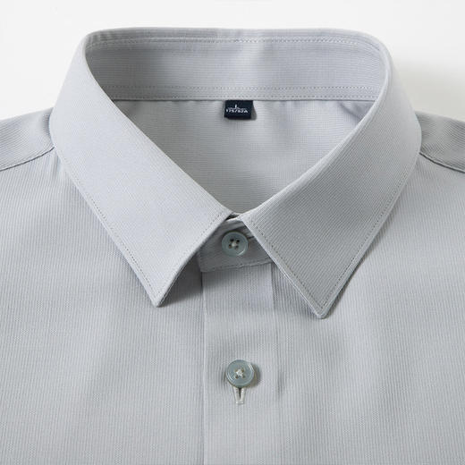 【含蚕丝】罗蒙春秋男士经典纯色短袖衬衫时尚百搭休闲简约通勤职业上班男衬衣 商品图9