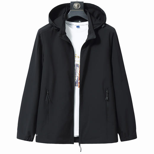 【DWN】大依优型春秋新款户外可拆卸帽外套男士加肥加大码宽松休闲夹克 商品图7