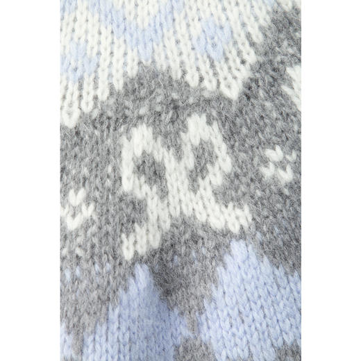 【商场同款】诗凡黎圆领拼色针织衫2024冬新款毛衣女3FB134161 商品图3