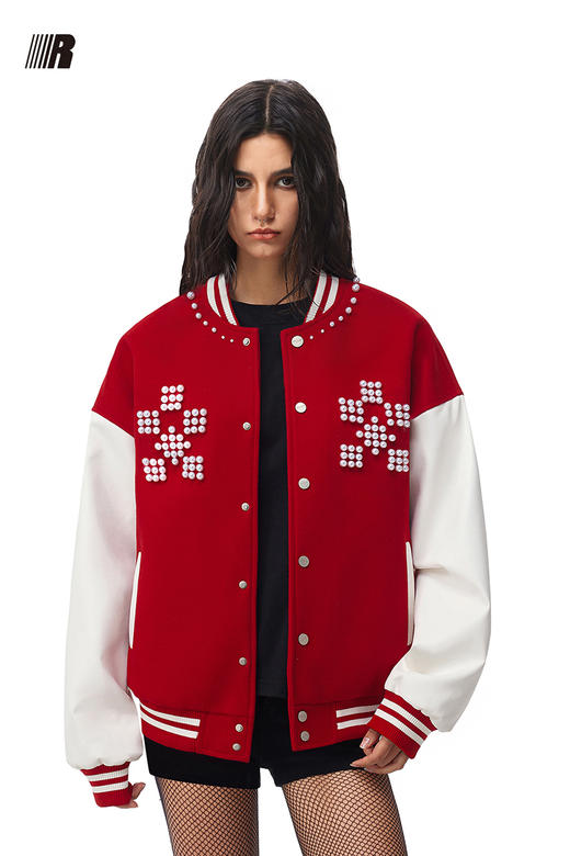 【限时7折】FDR官方店 蛇年限定珍珠棒球服外套男女春季美式运动情侣上衣夹克 商品图5