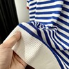 *【显瘦藏肉一绝】板绘法式经典条纹海魂衫 冰爽丝T恤 蓝白相撞永不过时的时髦元素 复古减龄优雅 凉爽又舒适 商品缩略图6