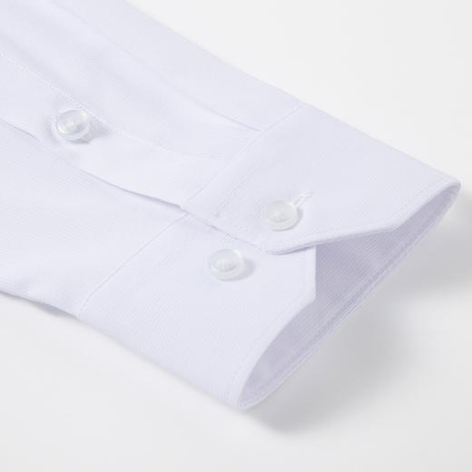 【含蚕丝】罗蒙春秋男士纯色长袖衬衫商务休闲通勤舒适经典百搭翻领男衬衣 商品图9