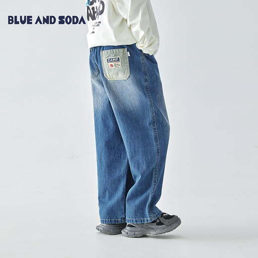 【预售4.25发】蓝汽水 2025春夏第一波新品休闲牛仔裤-881B256015JY 商品图0