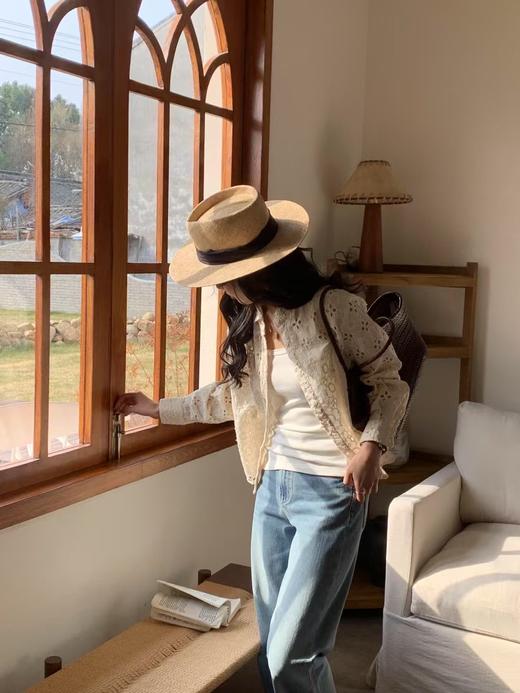 老米优品🎈篙端！韩国1：1定制《镂空重工刺绣衬衫》奶油色系，优雅温柔，精致韩国小姐姐  CY240904A 商品图5