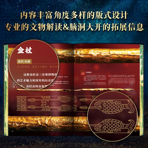 【刷边版】三星堆全书   享6项福利 181件珍稀藏品，608页重磅巨制 1375张全彩高清大图 涵盖历史、文化、考古、艺术、导览 商品图4