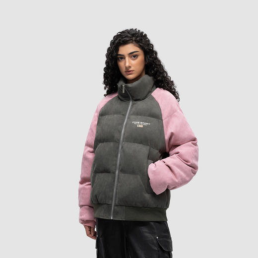 FDR 国潮美式旗帜撞色插肩棉衣棉服男女秋冬季加厚情侣面包服外套 商品图3