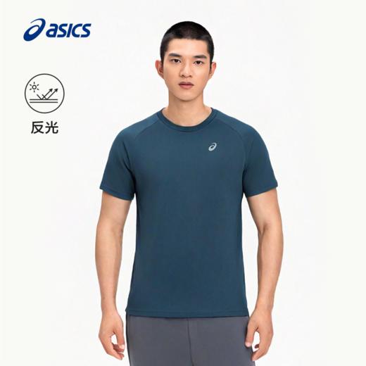 ASICS亚瑟士男式舒适跑步短袖套头圆领反光印花时尚运动T恤2011D046 商品图1