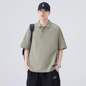 polo衫短袖男生夏季新款潮牌宽松翻领休闲宽松纯色上衣服    AY-D3611【AY-3611】