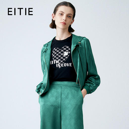 EITIE爱特爱春季新款连帽休闲短款女外套7703414 商品图1