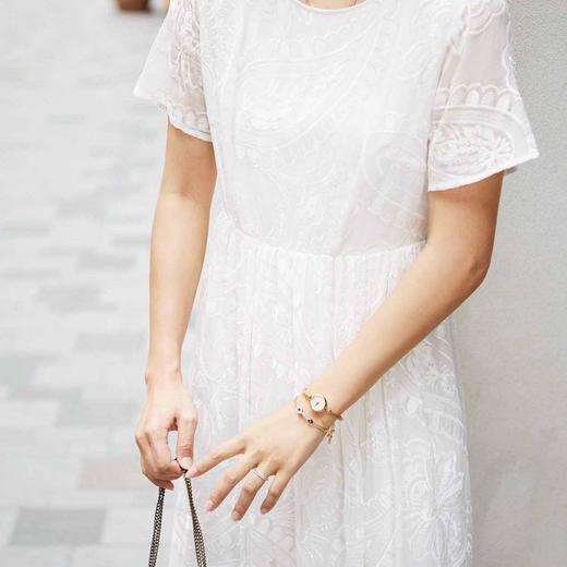 顺丰包邮洛诗琳02545春夏新款重工绣花显瘦真丝连衣裙20193011 商品图1