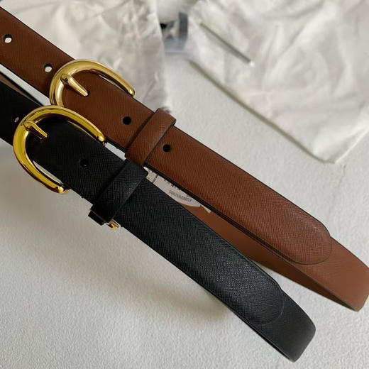 外贸原单拉夫腰带，正面十字纹小牛皮柔软有质感，牛皮腰带，金色扣➕小牛皮带身，2.5×108CM 商品图5