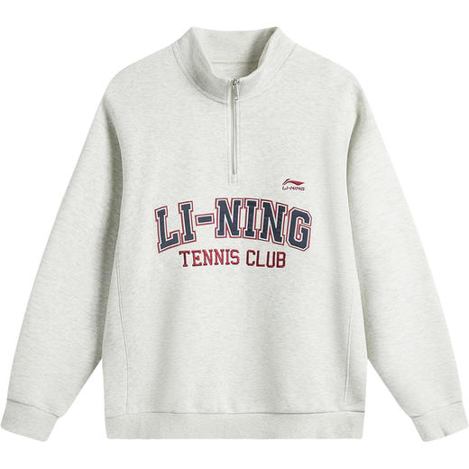 李宁运动潮流系列男女同款半拉链时尚宽松套头卫衣AWDV145 商品图4