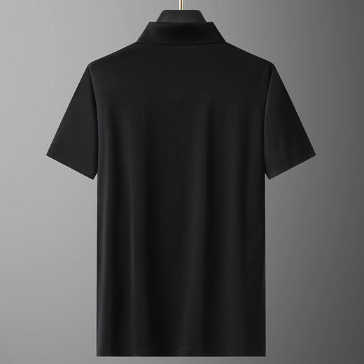 【莫代尔+桑蚕丝】【DG】大依优型大码高端翻领短袖POLO衫半袖体恤男加大码打底衫肥佬宽松莫代尔上衣 商品图7