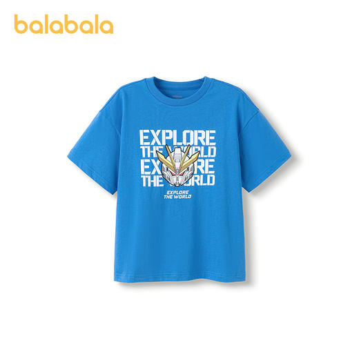 巴拉巴拉儿童短袖T恤男童宝宝上衣2025夏新款童装速干亲子打底衫 商品图4