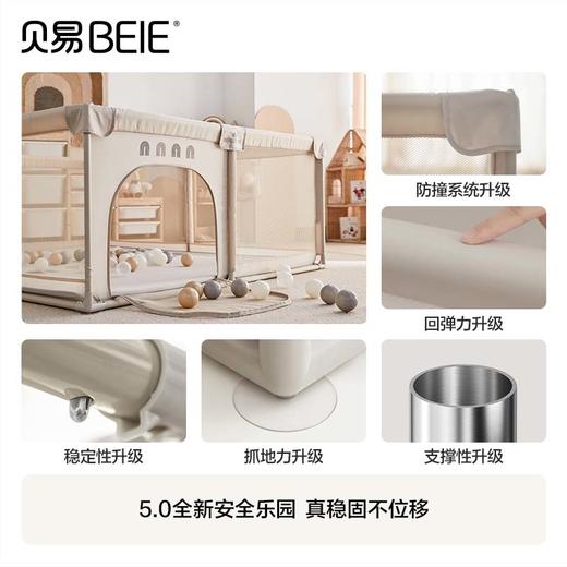 贝易彩虹布艺围栏防护栏婴儿爬爬垫宝宝游戏室内儿童家用客厅栅栏【下单送无纺布袋，满600送：海洋球50只装+故事机】 商品图2