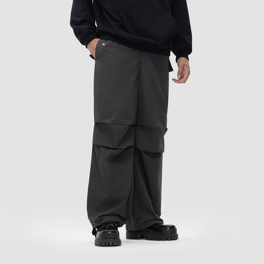 FDR 国潮美式梭织堆积工装休闲裤男女情侣装宽松运动裤直筒长裤子 商品图0