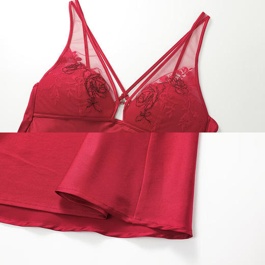 【3F】安莉芳桑蚕丝v领吊带短裙女士家居裙 EL00816 商品图3