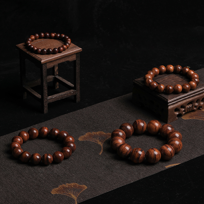 海南黄花紫油梨珠串，百年成材老料