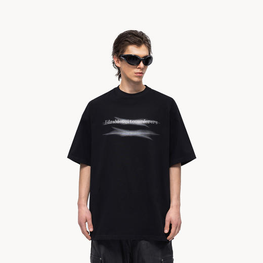 FDR官方店 幻影印花烫钻先锋小众情侣装短袖t恤男女夏季美式上衣 商品图1