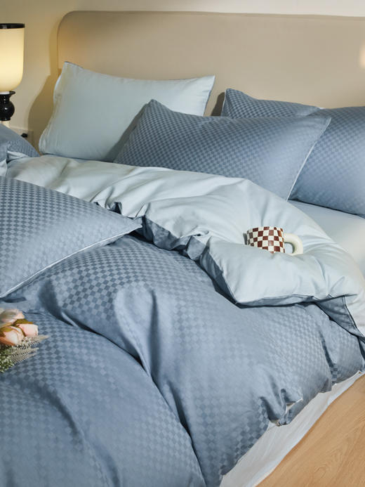 【品牌直发】加倍生活  全棉提花纯色四件套  高密细腻 AB双版 品质套件 商品图5