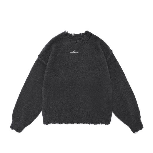 FDR 国潮高街圈圈纱破洞毛衣男女秋冬季慵懒风情侣宽松针织衫上衣 商品图4