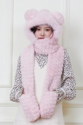 Say Something 加厚保暖一体针织帽 19889