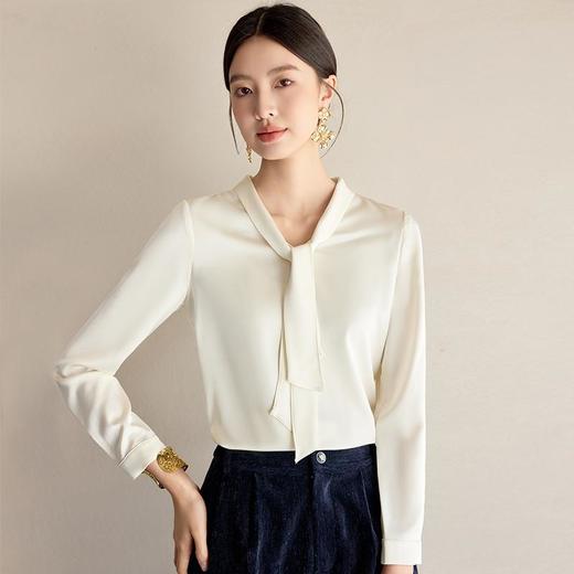 IWY/气质上衣春季新款白色衬衣女职业高端播音主持人服装工作服24B627 商品图3