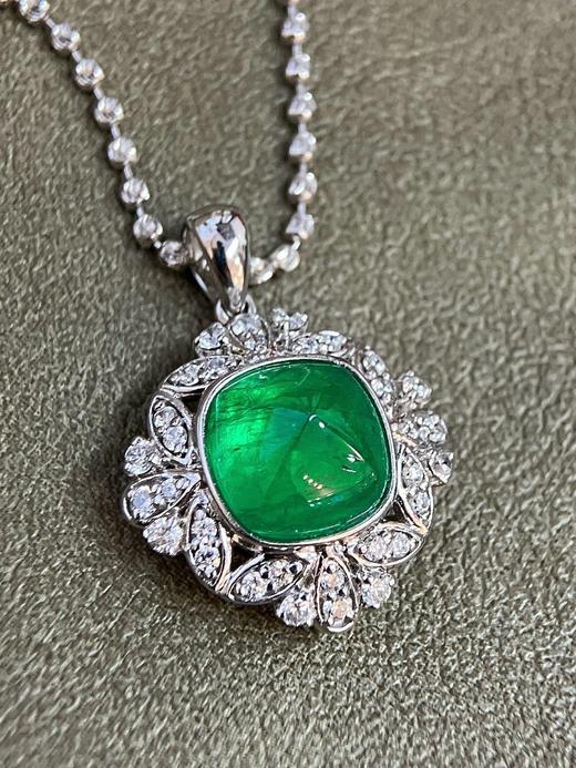 3.28ct糖塔祖母绿吊坠 商品图3