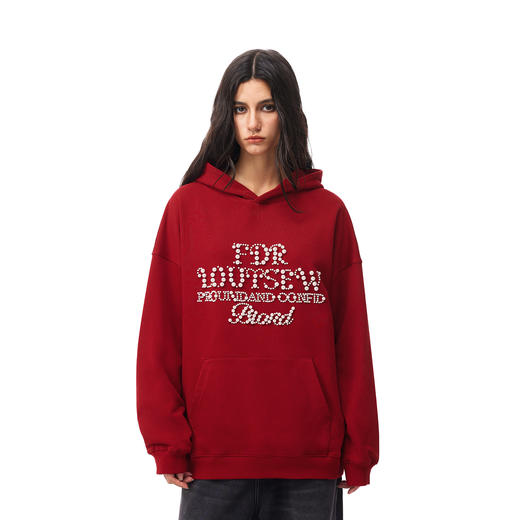 【限时7折】FDR官方店 珍珠美式运动连帽卫衣男女春季重磅情侣装宽松上衣帽衫 商品图2