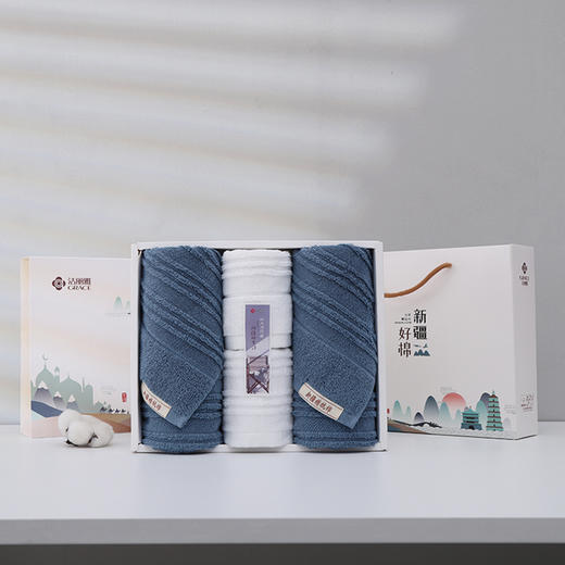 洁丽雅 经典全棉优品毛巾礼盒（方巾*2条、面巾*2条） 商品图0