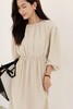 Le Malene 米色圆领优雅连衣裙 15277 商品缩略图4