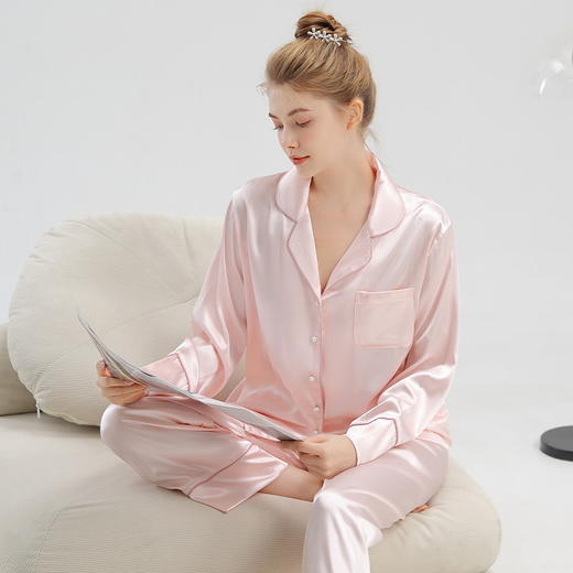 鹿好冰丝睡衣女秋季长袖长裤套装送闺蜜高级感礼盒装家居服可刺绣 商品图7