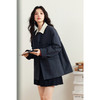 【严选】诗凡黎撞色翻领设计感风衣2025年春新款复古风别致质感中长款外套7G1160021 商品缩略图4