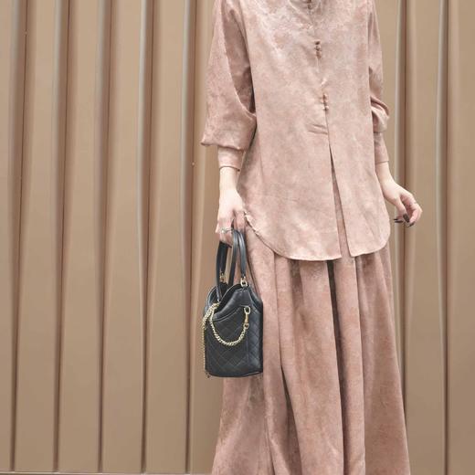 顺丰包邮洛诗琳99522新中式复古提花国风衬衫半裙两件套104 商品图0