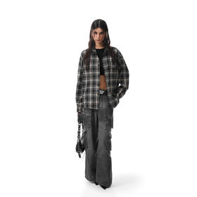 FDR官方店 美式运动R字条纹衬衫男女宽松薄款长袖衬衣防晒外套